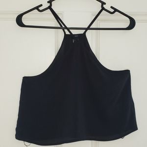 Forever 21 black strappy halter tank